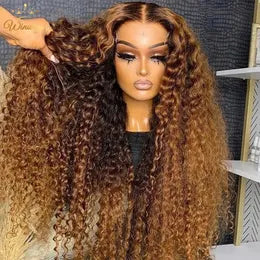 Luxury Deep Curly Lace Front Wig – Natural Look